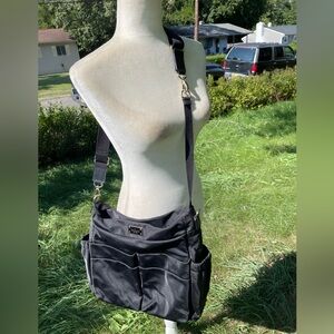 Kate Spade’s Black Vinyl & PVC Attaché; Large Messenger Bag; GUC